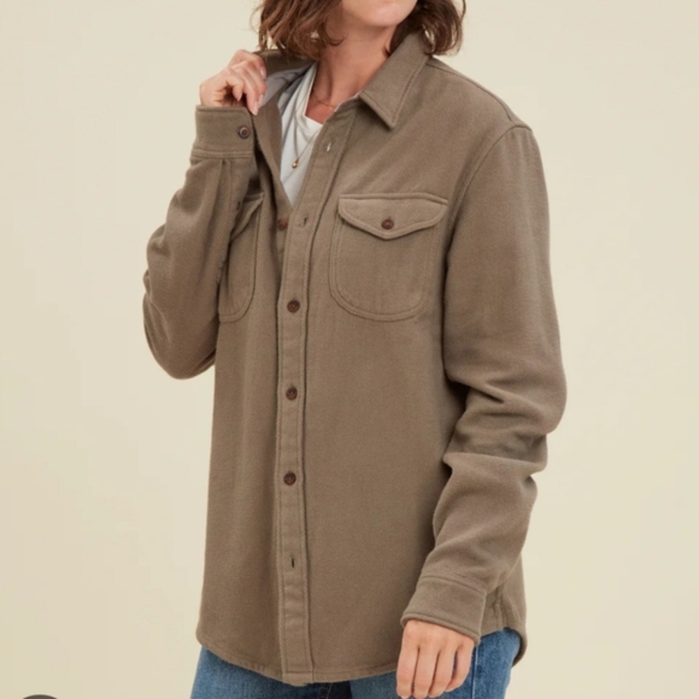 Fayettechill Womens Orca Flannel Heavy Weight Button Up Shirt Size Large - Picture 2 of 9